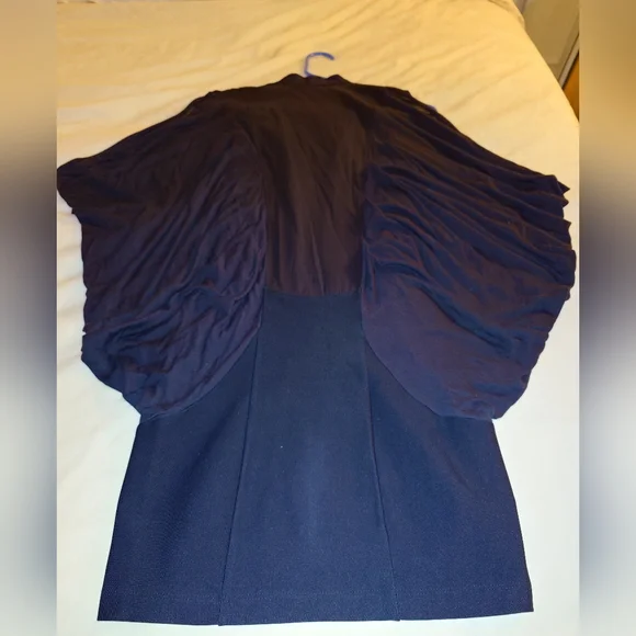 NWT Black BCBG MaxAzria Cold Shoulder Button Down Bandage Mini Dress XS Batwing - Picture 12 of 12